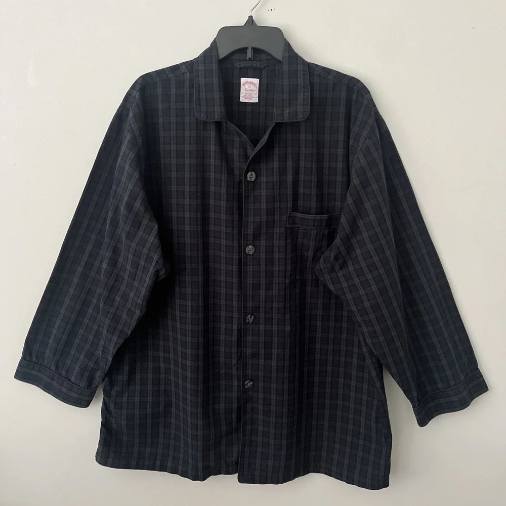 Brooks Brothers Men's Tartan Plaid XL Pajama Set Americana Classic Loungewear